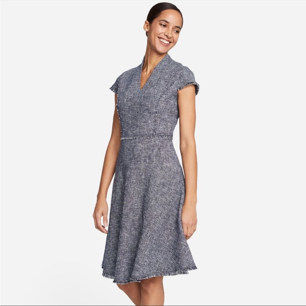 Beautiful tweed fit and flare Zinnia J. McLaughlin dress in size 4.